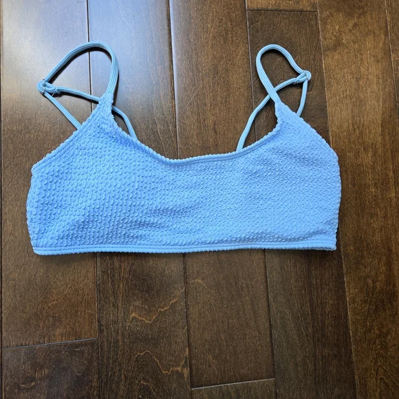 Powder Blue Ribbed Bikini Set - Picture 4 of 8